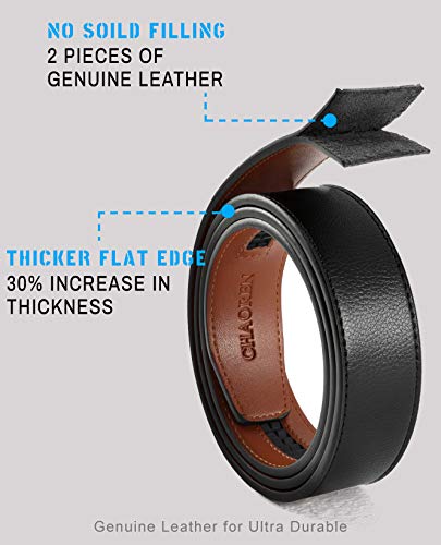 CHAOREN Leather Ratchet Belt Men - Customizable Fit, Effortless Style (35mm)