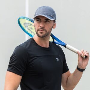 SAAKA Lightweight Sport Hat for Men. Fast Drying, Stays Cools. Best for Running, Tennis, Golf & Working Out. (Graphite)