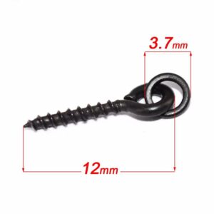 Ctzrzyt 50pcs Carp Fishing Boilie Screw with Solid Ring Bait Tool Chod Rigs Carp Fishing Hair Tackle Accessory