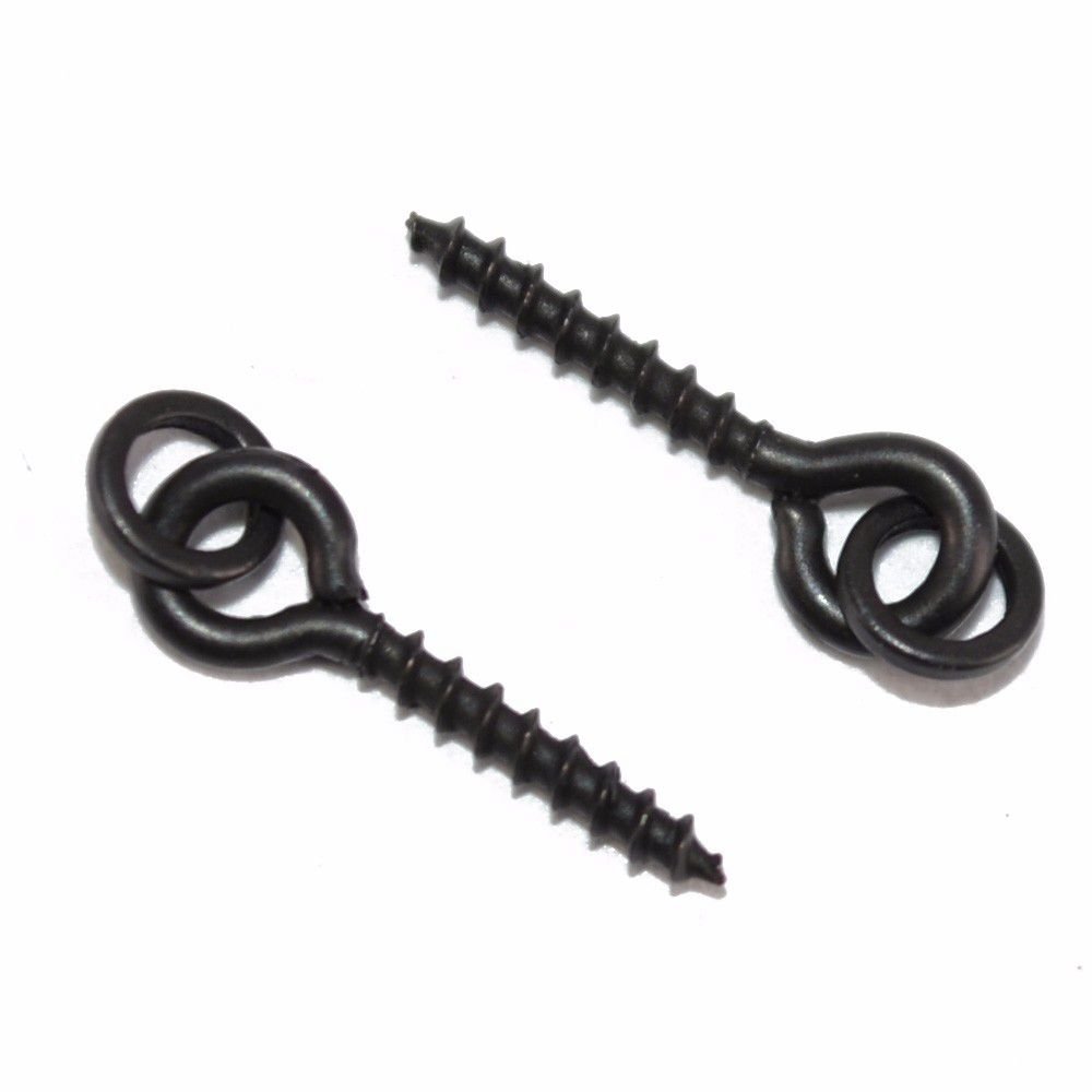 Ctzrzyt 50pcs Carp Fishing Boilie Screw with Solid Ring Bait Tool Chod Rigs Carp Fishing Hair Tackle Accessory