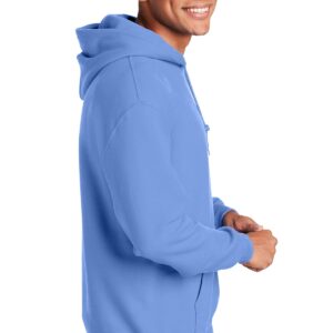 Gildan Men's Heavy Blend Fleece Hooded Sweatshirt G18500 (XX-Large, Carolina Blue)