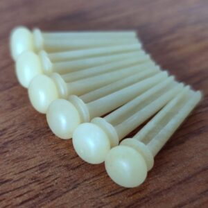 vencetmat acoustic guitar bridge pins, pin remover set, pure bone, unbleached, standard size, vintage style