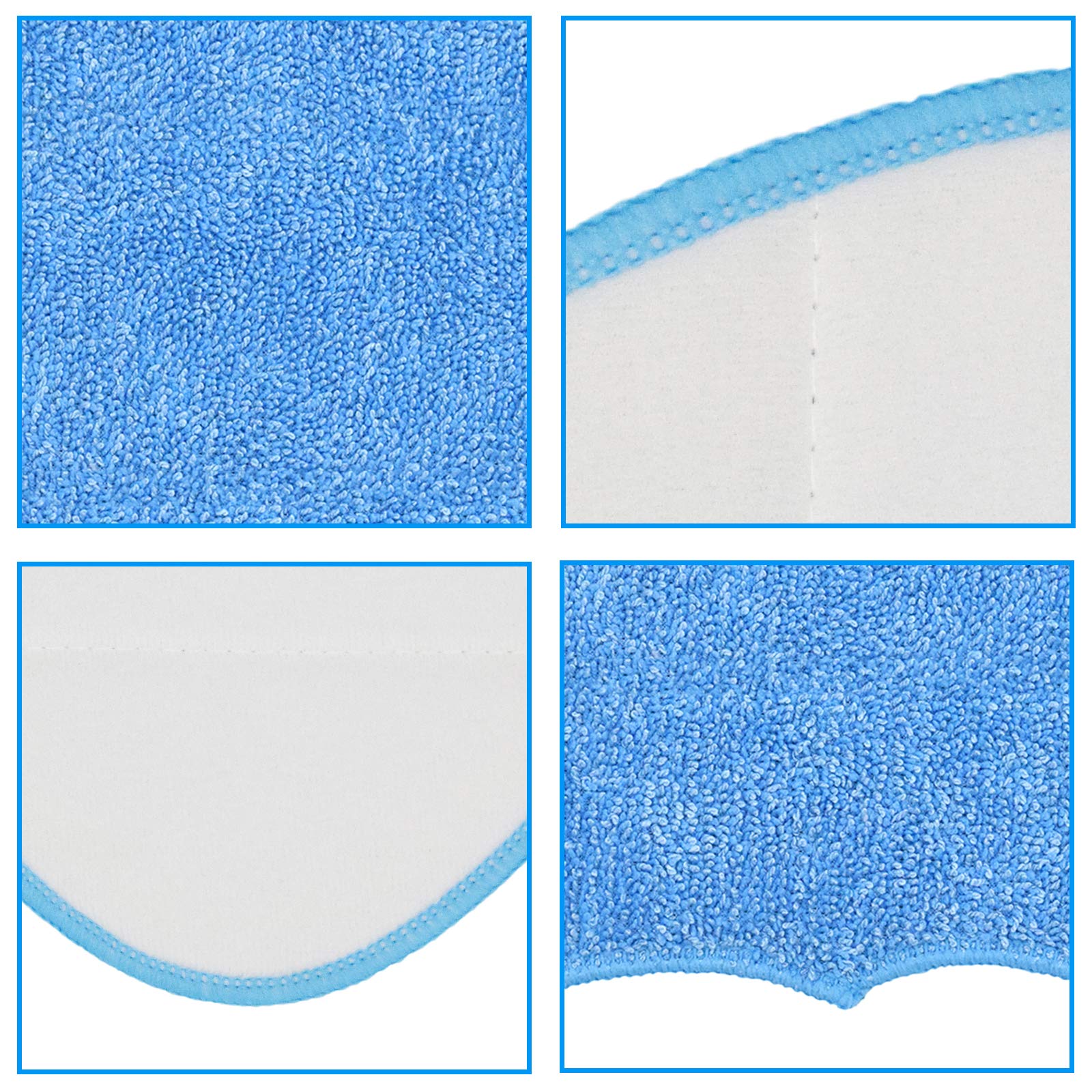 FUSHUANG 4 Pack Microfibre Cleaning Pads Compatible with Vax S2 Series S86-SF-B, S86-SF-C, S86-SF-P, S86-SF-T, S86-SF-CC, S86-CCM-3, S86-MC-C, S86-SF-CCP and Hoover WH20200 Steam Mop,13.2 * 8.46 inch