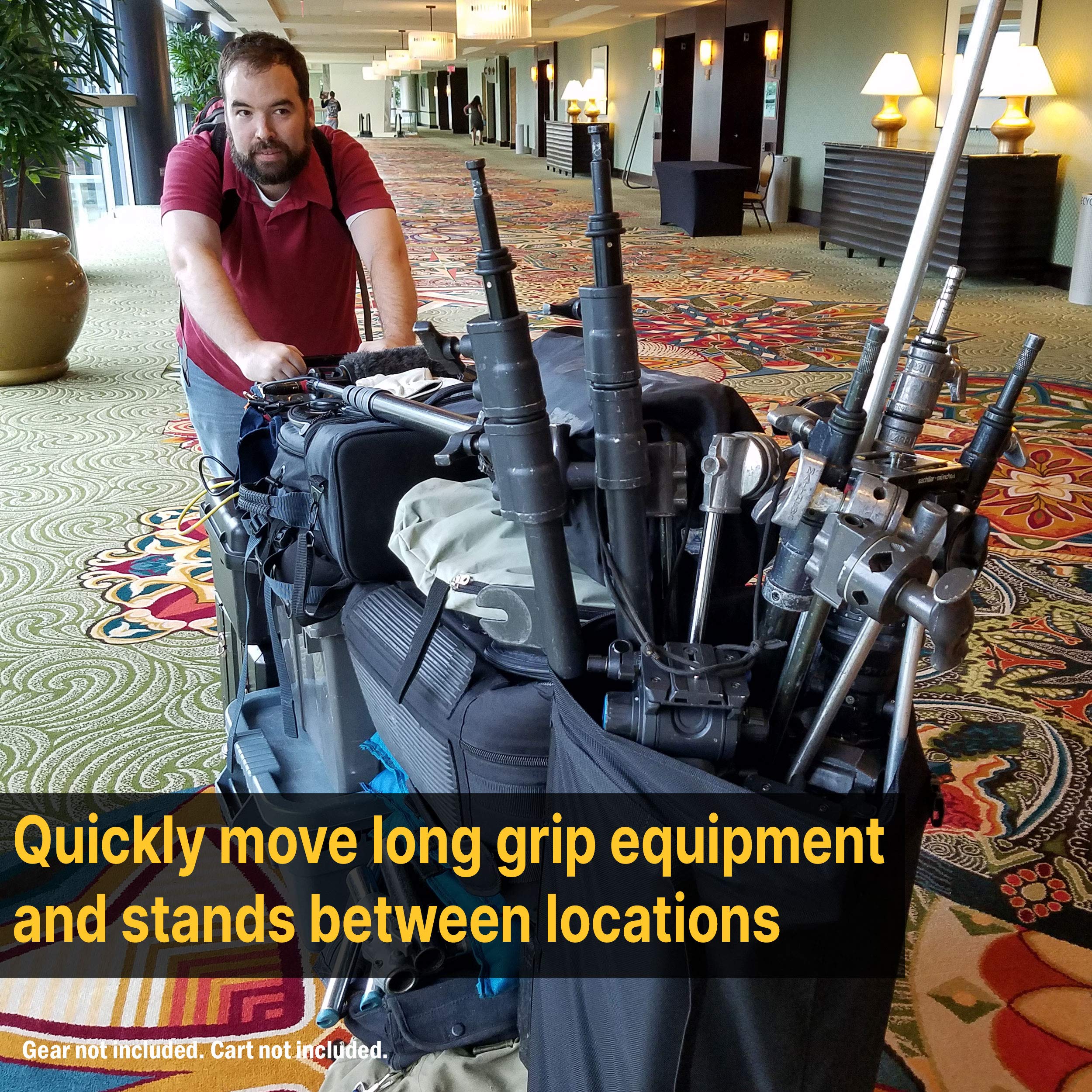 GripnGaff® Jumbo R12 Nylon Hand Truck Bag for R8RT, R10RT, R12RT, R16RT Multicarts - Move DJ & Musician Gear - Speaker Stands, Drum Kits, Keyboards, Mic Stands, etc DOES NOT HAVE HARD BOTTOM