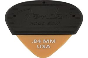 fender mojo grip guitar picks 351 shape, dura-tone delrin, 0.84mm, butterscotch blonde, 3-pack