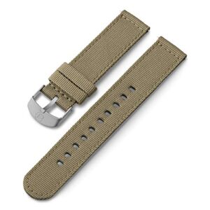 timex 20mm fabric strap – tan with silver-tone buckle