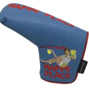 ReadyGOLF Happy Place Embroidered Putter Cover - Blade