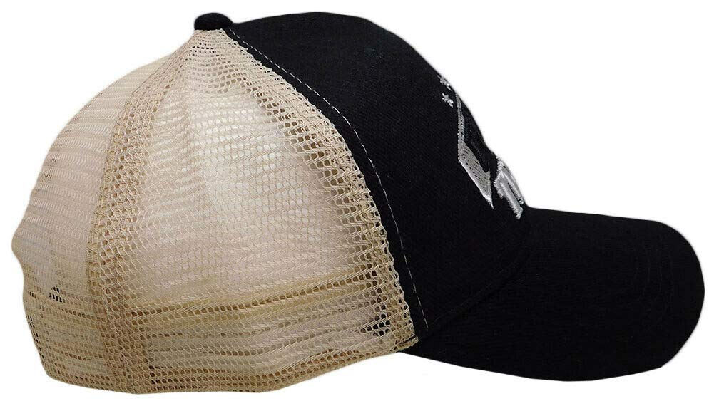 Bikers for Trump Black Khaki Mesh Trucker Cotton Embroidered Hat Cap