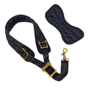 adorence Padded Saxophone Neck Strap - Comfortable Sax Strap with Breathable, Removable & Washable Neck Strap Cushion - H04 Black