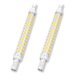 bonlux 10w r7s led bulb 118mm, j type 118mm led light bulb t3 double ended r7s j118 led floodlight replacement bulb daylight 6000k for floor lamp, security light (2-pack)