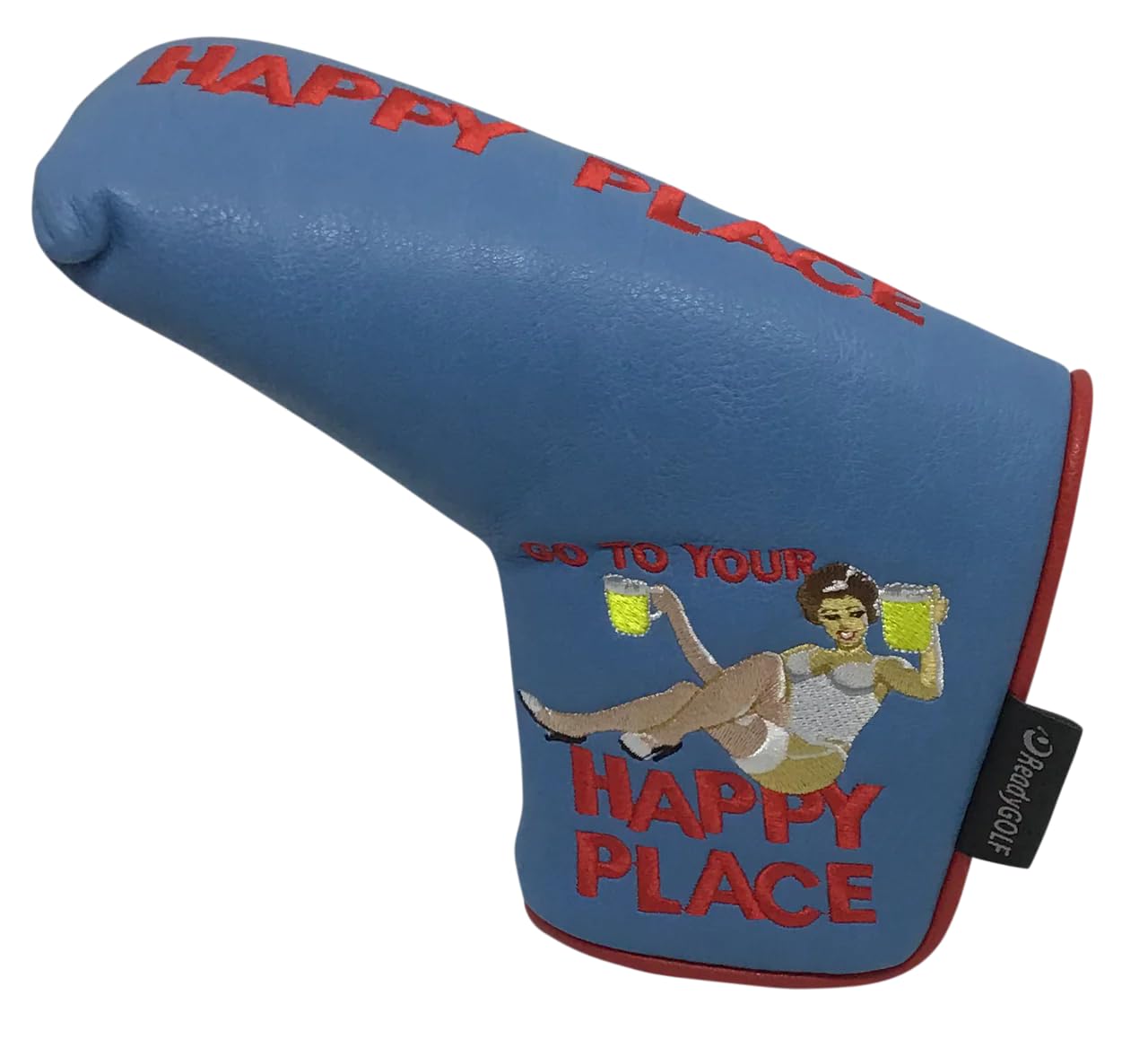 ReadyGOLF Happy Place Embroidered Putter Cover - Blade