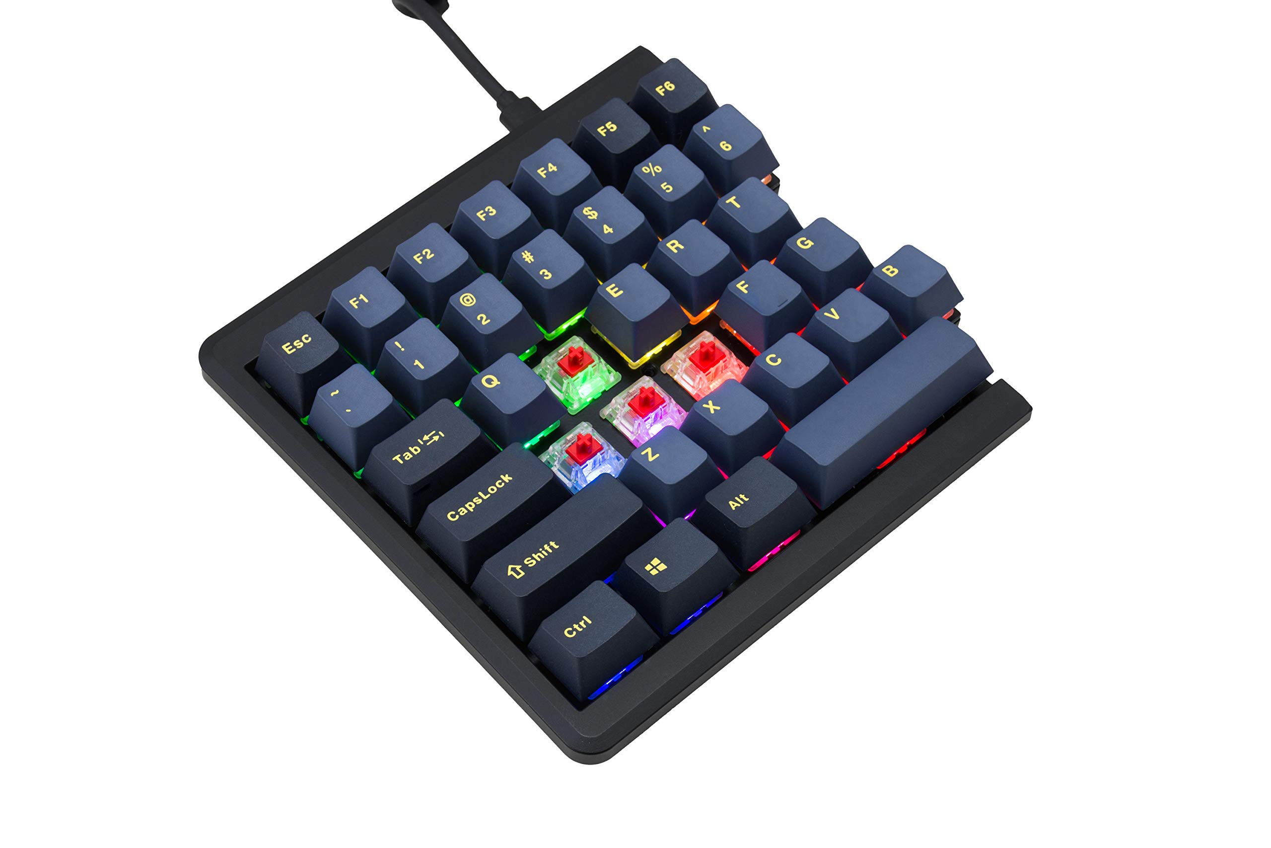 Mistel BAROCCO MD770 RGB Wireless Split Mechanical Keyboard, TKL Ergonomic Gaming Keyboard 85 Keys (Cherry MX Brown Switches, Tactile Light-Clicky)