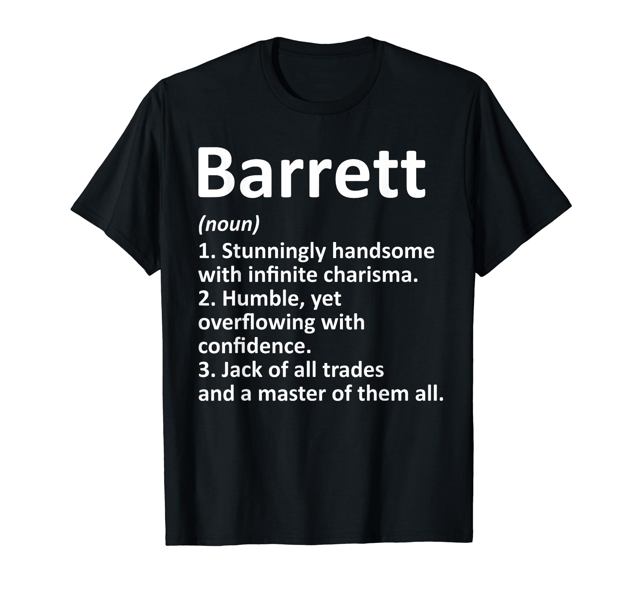 BARRETT Definition Personalized Name Funny Birthday Gift T-Shirt