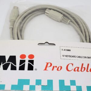 Mii Pro Cable - PC Accessories 10' Din5 M/M Straight Through 10 Feet Male to Male MIDI Cable Din 5 at Keyboard, Midi or Switch Box Cable (Din5-10FT-MM)