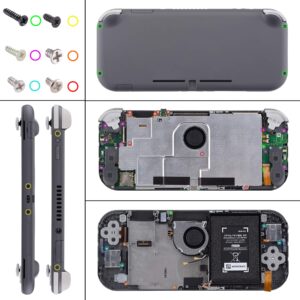 eXtremeRate Black Replacement ABXY Home Capture Plus Minus Keys Dpad L R ZL ZR Trigger for Nintendo Switch Lite, Full Set Buttons Repair Kits with Tools for Nintendo Switch Lite