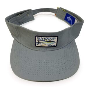 Guy Harvey Unisex Tuna Patch Visor, Monument, One Size