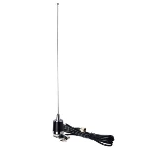 hys dual band mobile antenna 2m/70cm vhf/uhf ham radio antennas with 13ft/about 4m rg-58 coax cable nmo base to pl-259 connector for motorola baofeng kenwood car truck amateur radio