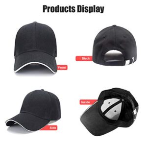 10PACK Custom Front&Back Baseball Cap Text and Logo 100% Cotton Personalized Embroidered Hat in Bulk