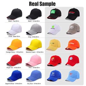 10PACK Custom Front&Back Baseball Cap Text and Logo 100% Cotton Personalized Embroidered Hat in Bulk