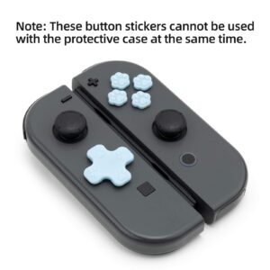 GeekShare 4PCS Cat Paw Button Caps Joystick Cover Compatible with Nintendo Switch/OLED - Pink & Blue