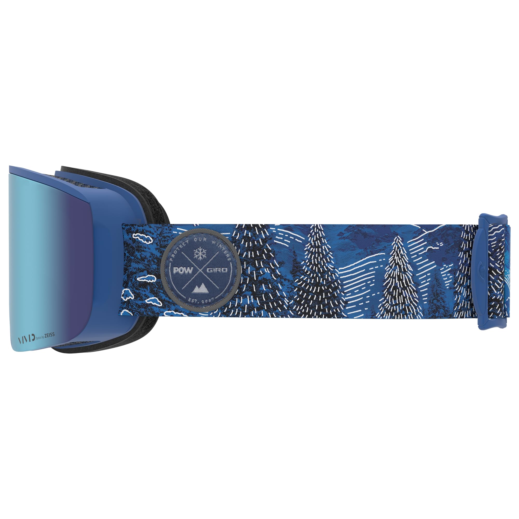 Giro Axis Ski Goggles - Snowboard Goggles for Men - POW Strap with Vivid Royal/Vivid Infrared Lenses