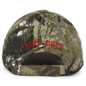 Fire Department - First in Last Out Fireman Officer Gear Uniform Baseball Cap Hat Adjustable (Camo)