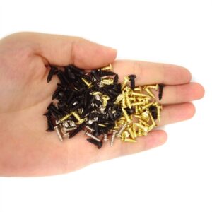 Honbay 150PCS Guitar Bass Pickguard Mounting Screws Electric Guitar Cover Plate Backplates Screws Metal Replacement Screws for ST TL LP SG Guitar Parts (3 Color)