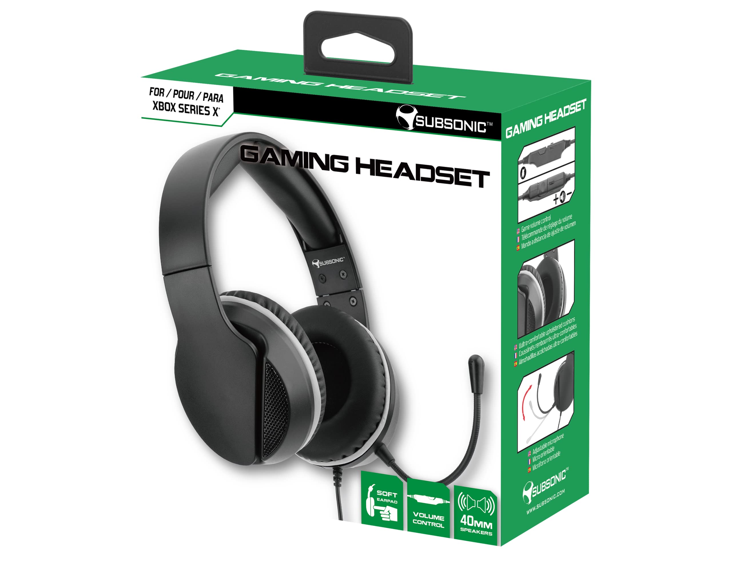 Subsonic - Black Gaming Headset with Microphone for Xbox X Series - Xbox X Series Gaming Accessory (Xbox Series X)