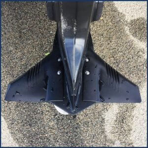 Five Oceans Hydrofoil, Hydrofoil for Outboard Motor, Hydro-Stabilizer Fins for Outboards and Stern Drive, Up to 50HP, Black - FO4470