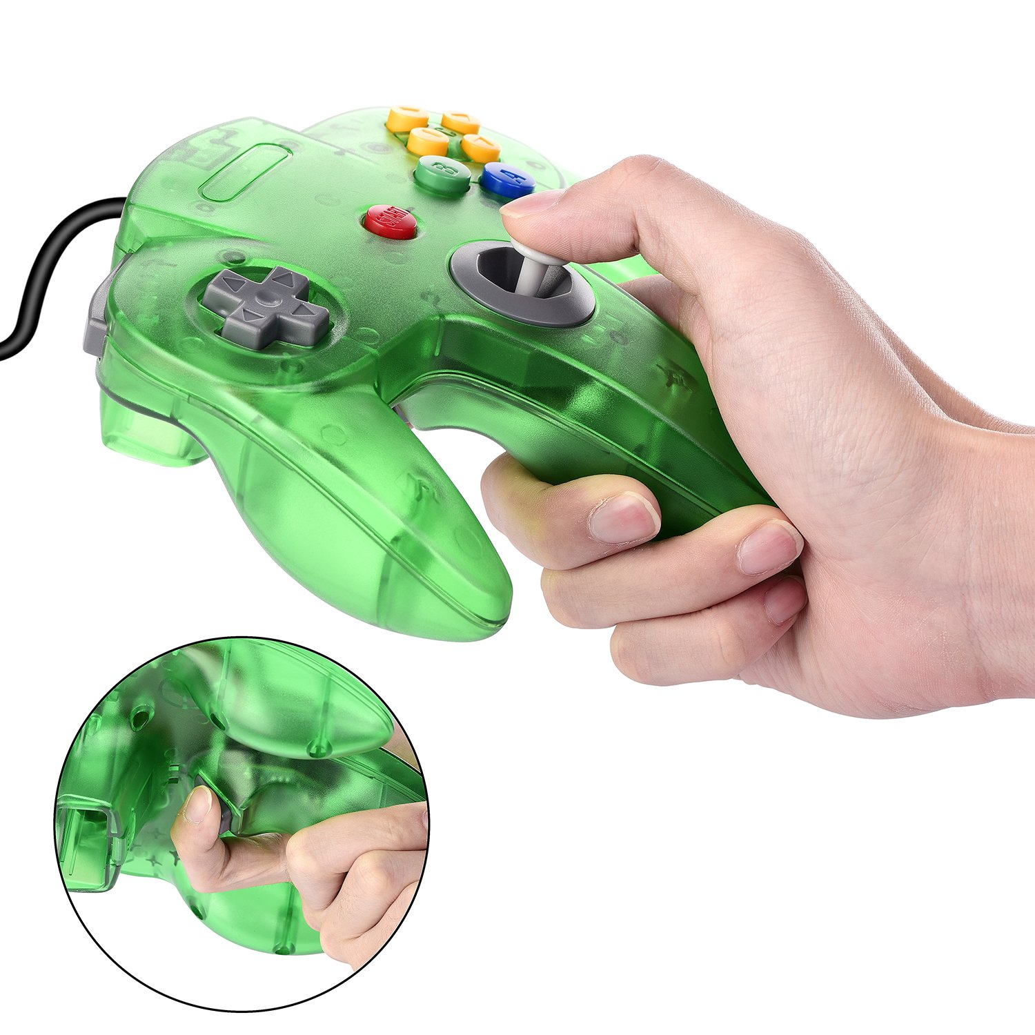 3 Pack Classic N64 Controller, suily Retro N64 Gaming Wired Gamepad Joystick Controller-Plug & Play (Non USB Version)