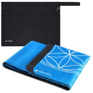 navaris foldable yoga mat for travel - 1/16" (1.5mm) thick exercise mat for pilates, workout, gym, fitness - non-slip folding portable mat