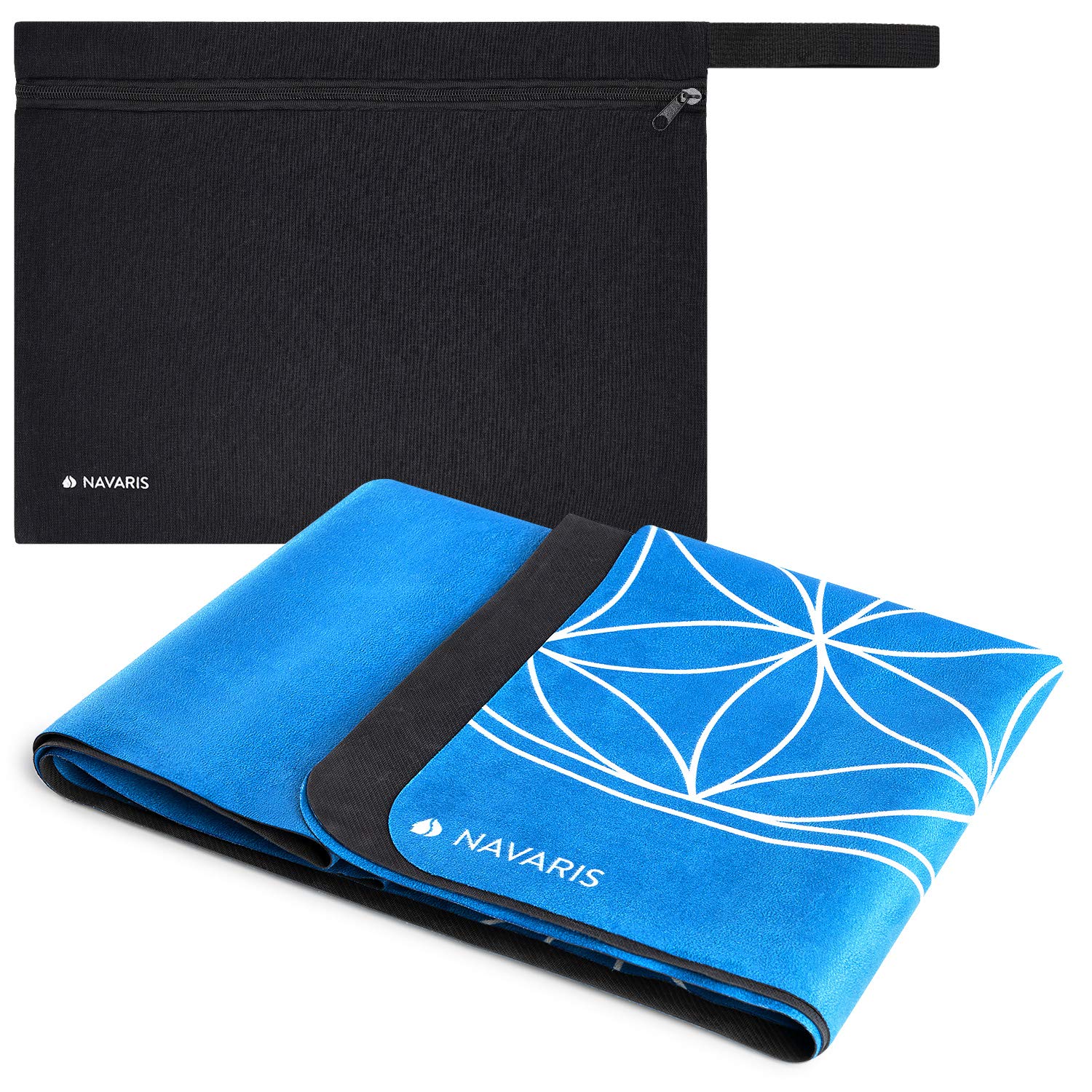 Navaris Foldable Yoga Mat for Travel - 1/16" (1.5mm) Thick Exercise Mat for Pilates, Workout, Gym, Fitness - Non-Slip Folding Portable Mat