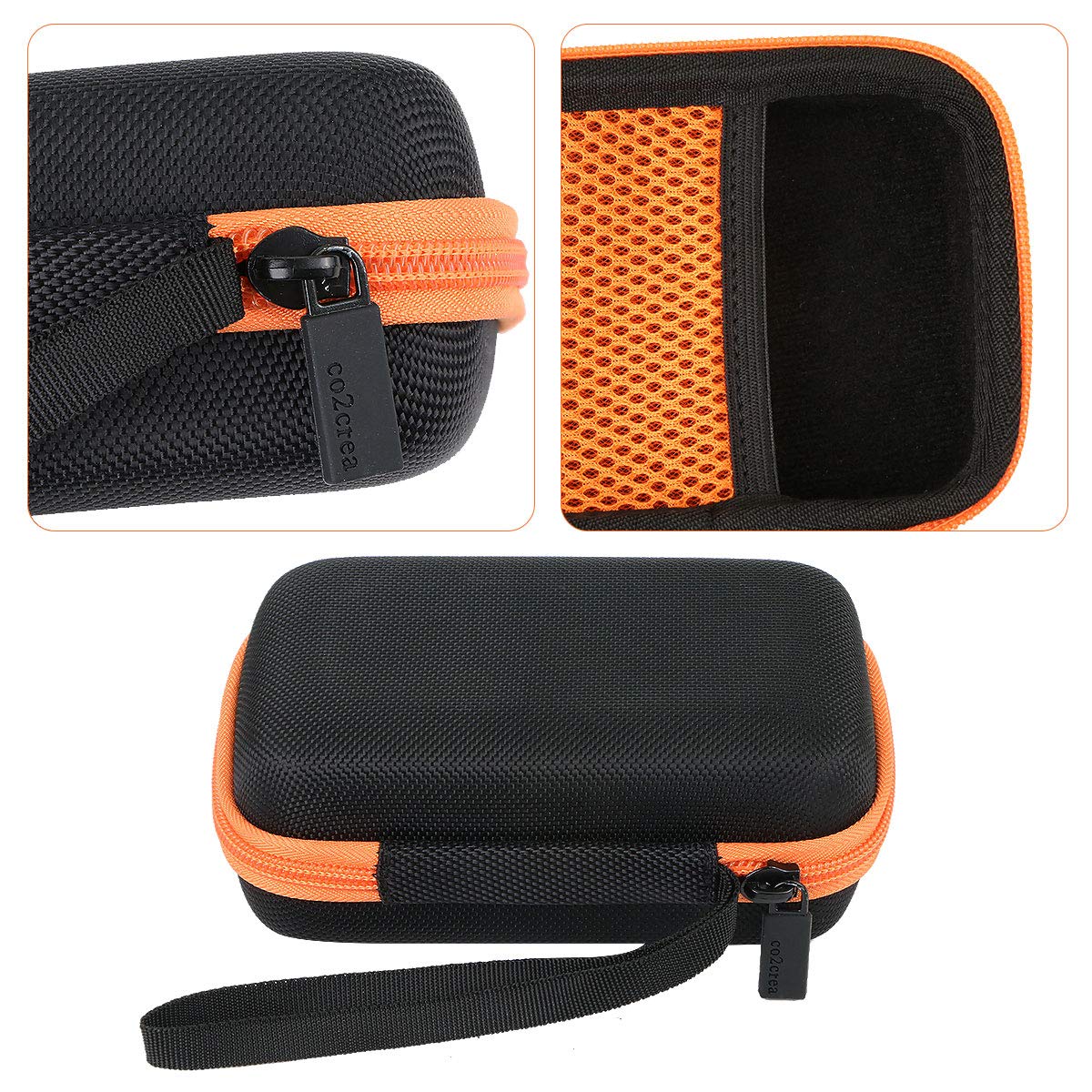 co2CREA Hard Case replacement for Korg Monotron Delay Duo Analog Ribbon Synthesizer (Black Case + Orange Zipper)