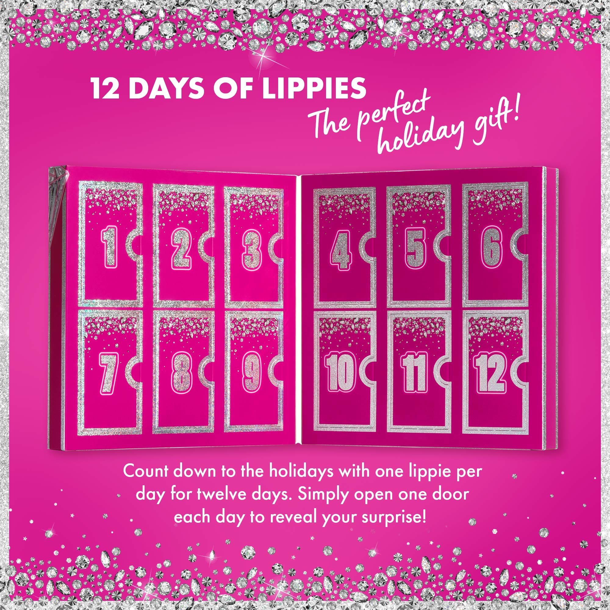 NYX PROFESSIONAL MAKEUP Gift Set, Diamonds & Ice 12 Day Lipstick Countdown Advent Calendar