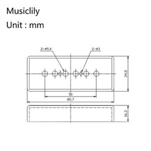 Musiclily Pro Plastic 50mm P90 Soapbar Guitar Pickup Covers for Import LP SG Electric Guitar, Cream (Set of 2)