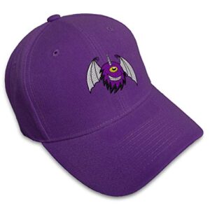 Custom Baseball Cap Flying People Eater Embroidery Children Acrylic Dad Hats for Men & Women Purple Design Only