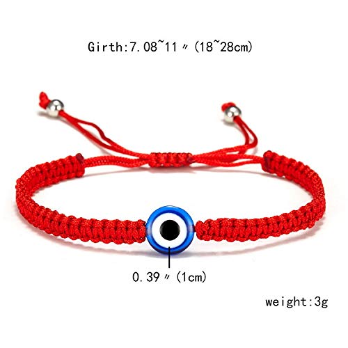 6Pcs Evil Eye Stretch Bracelet Set Turkey Eyes Bead String Bracelets Amulet for Women Girls Men Protection Jewelry Lucky Gift-red+blue+black