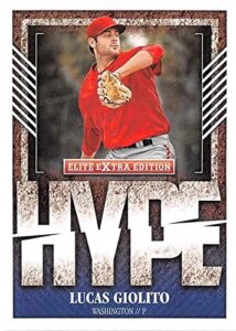 lucas giolito baseball card rookie (nationals now with chicago white sox) 2015 elite extra edition hype #8