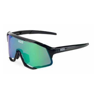 koo demos sunglasses i performance eyewear for road, mtb cyclists & cyclocross sports - black green