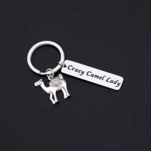 LQRI Camel Jewelry Camel Lover Gift Crazy Camel Lady Keychian With Camel Charm Camel Themed Gifts Camel Girls Gift For Her (K-Camel)