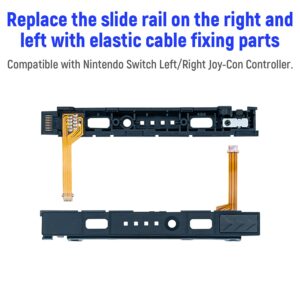 Mcbazel 18 in 1 Replacement Repair Kit for N-Switch Joy-Con with Screwdrivers Opening Tool, 3D Left Right Analog Joysticks, Buckle Lock, Charging Port Slider, Button Sync Flex Cable Set