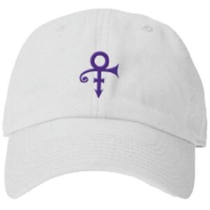 prince official love symbol white baseball hat, one size