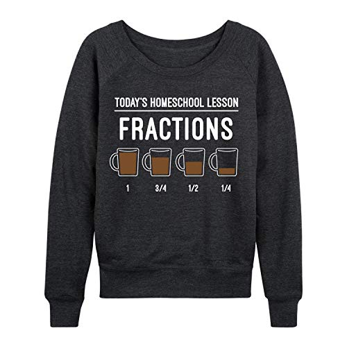 Instant Message - Fractions Coffee - Women's French Terry Pullover - Size 2X