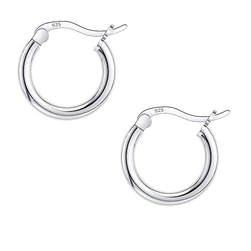 Savlano 925 Sterling silver Round Hoop Earrings for Women & Men Comes in 10MM-25MM (12)