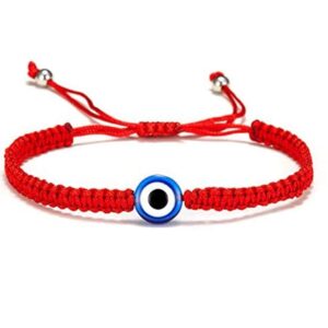 kelistom handmade string evil eye bracelet for women men black red thread adjustable bracelets minimalist jewelry