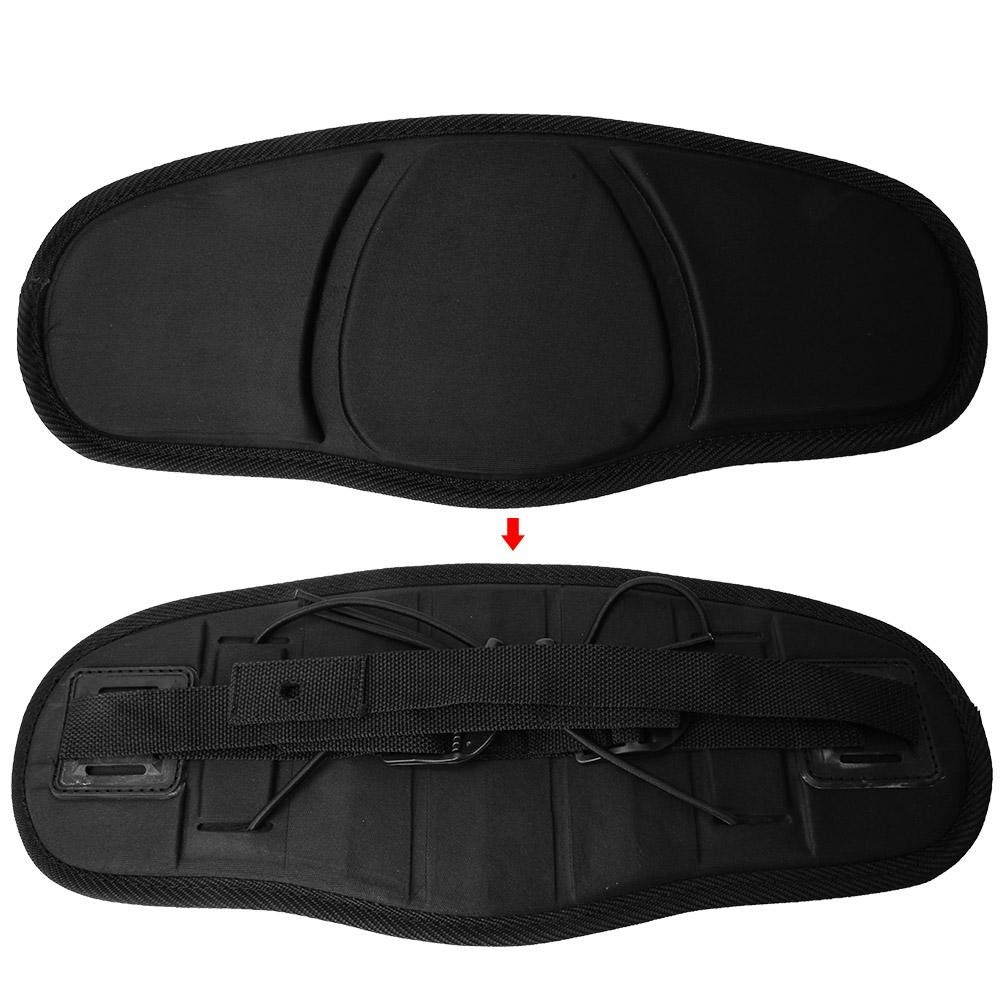 PupilashSeat Backrest- Kayak Backrest Pad Adjustable Kayak Non-Slip Canoe Seat Backrest Comfortable Pad Black