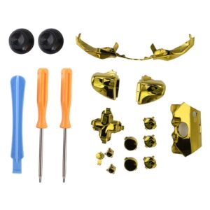 famkit for xbox one elite replacement full buttons bumper triggers t6 t8 screwfor xbox one controller ( gold )