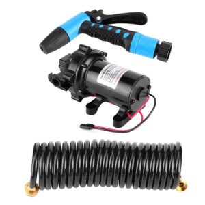 Washdown Pump Kit, Washdown Deck Cleaning Pump Kit 12V Fresh Sea Water 5.0 GPM for Rv Boat Marine