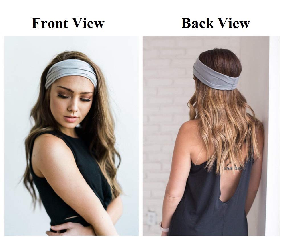 Huachi Non Slip Headbands for Fashion Workout Yoga Sports Exercise Sweatbands Summer Accessories Elastic Bands