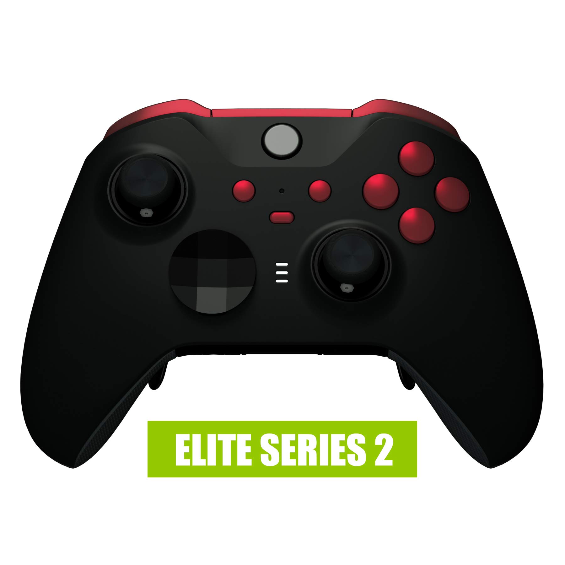 eXtremeRate Scarlet Red Replacement Buttons for Xbox One Elite Series 2 Controller, LB RB LT RT Bumpers Triggers ABXY Start Back Sync Profile Keys for Xbox Elite Series 2 Core Controller Model 1797